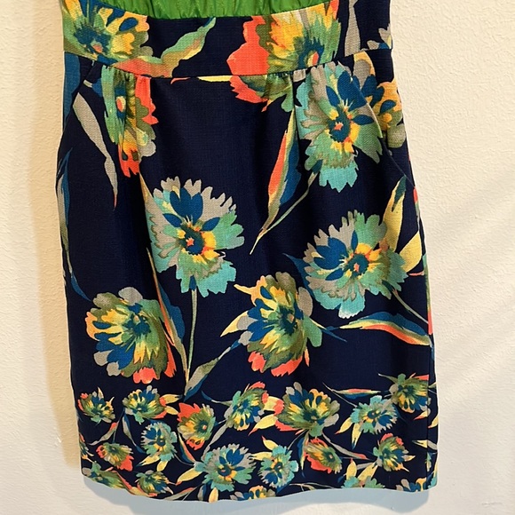 Anthropologie green floral lace detail dress - Picture 3 of 8